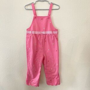 Y2K Gymboree Pink Floral Overalls
